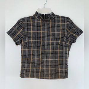 Forever 21 Black high collared shirt